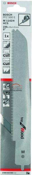 Пиляльне полотно, 0,9х36х235 мм, Wood clean M1142H Bosch Professional, для шабельної пилки (2608650065) 2608650065 фото