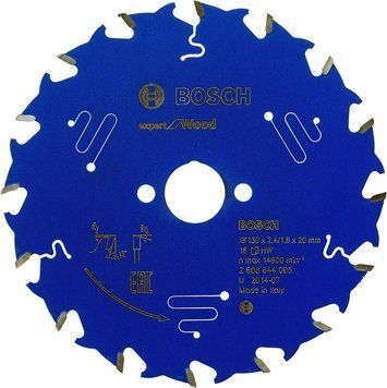 Пильний диск Expert for Wood Bosch Professional для мережевих ручних циркулярних пилок, 130x20x2.4, 16T (2608644005) 2608644005 фото