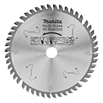 Пиляльний диск по акриловому каменю Makita 190x30 мм 165x20 мм 48 зубів (B-10344) B-10344 фото