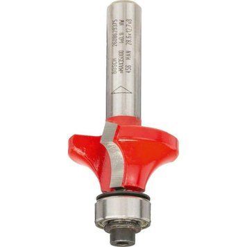 Карнизна, радіусна фреза Expert for Wood Rounding Bosch Professional, 8 мм, D 28,6 мм, R1 8,0 мм, L 12,7 мм, G 55 мм, з центрувальним кульковим підшипником, для занурювальних фрезерних машин, для кромкових фрезерів (2608629375) 2608629375 фото