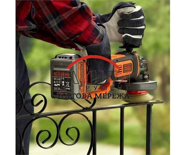 Шліфмашина кутова - болгарка акумуляторна BLACK+DECKER BCG720M1 BCG720M1 фото