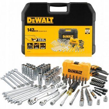 Набір головок, біт, шестигранних та накидних ключів DeWALT, 1/4, 3/8, 142 предмети (DWMT73802-1) DWMT73802-1 фото