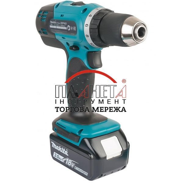 Акумуляторний дриль-шуруповерт Makita DDF453Z + Кейс (Без АКБ і ЗП) DDF453ZK фото