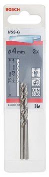 2 HSS-G свердла 4 мм BOSCH 2608585916 фото