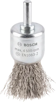 Торцева гроновидна щітка PRO Stainless steel clean, 6 мм, 25x0.3мм, витий дріт INOX Bosch Professional (2608622127) 2608622127 фото