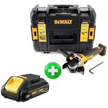 Акумуляторна кутова шліфувальна машина DeWALT DCG405NT+DCB187 DCG405NT+DCB187 фото
