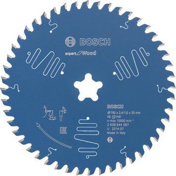 Пиляльний диск EXPERT Wood Bosch Professional для настільних мережевих пилок, 190xFFixx1,6, 48T (2608644087) (2608902154) 2608902154 фото