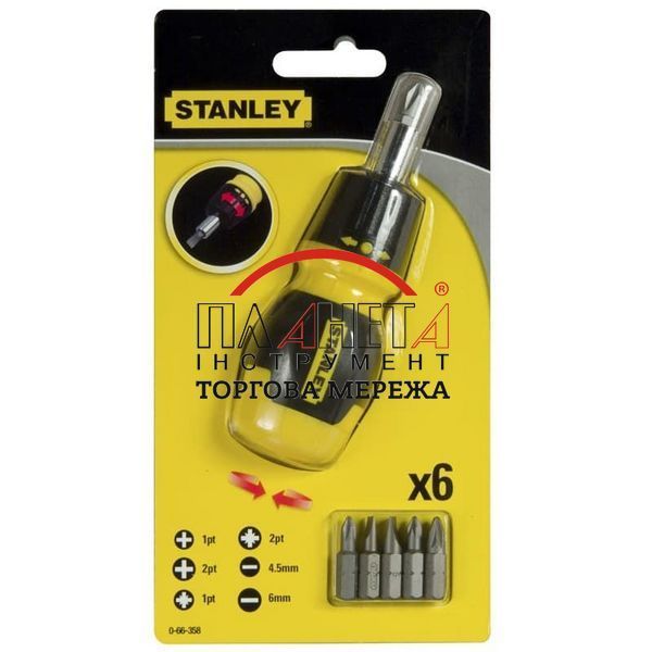 Викрутка Multibit Stubby реверсивна STANLEY Multibit Stubby реверсивна 0-66-358 фото