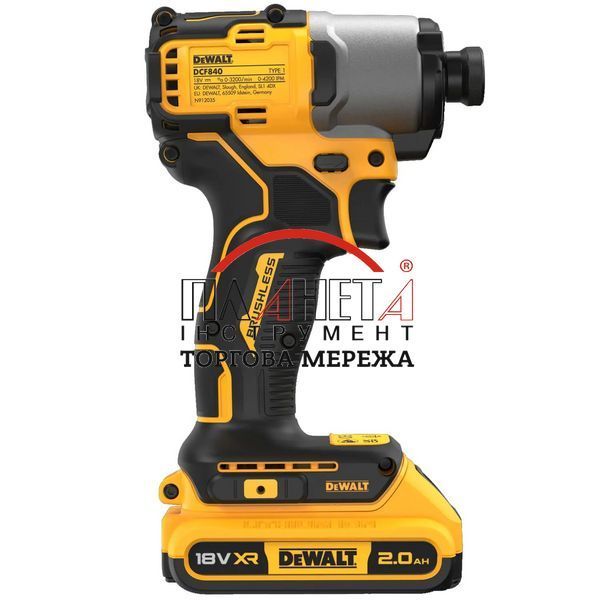 Шуруповерт ударний акумуляторний безщітковий DeWALT DCF840NT DCF840NT фото