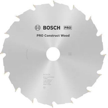 Циркулярне пиляльне полотно, диск Construct Wood Bosch Professional для мережевих ручних пилок, 230x30x1,8-2,8 мм, 16T (2608640635) 2608640635 фото