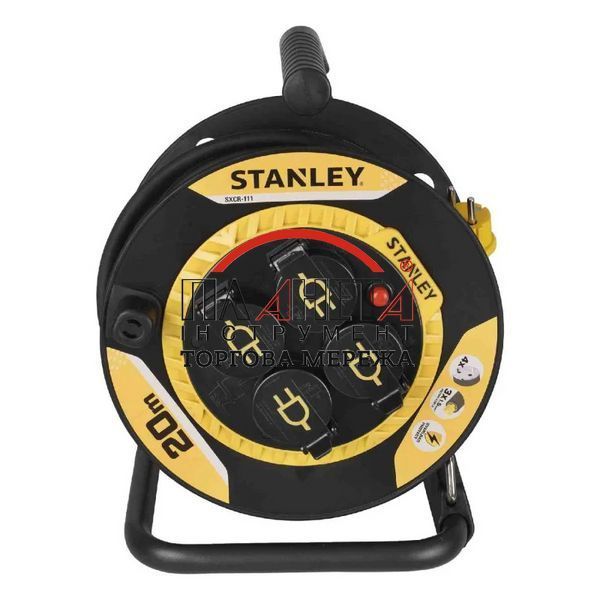 Подовжувач на котушці Stanley 20 м, 4 розетки, IP44 (SXCR-111) SXCR-111 фото