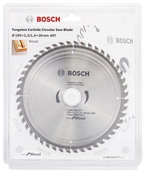 Пиляльний диск ECO WO 190x30-48T BOSCH ECO WO 190x30-48T 2608644377 фото