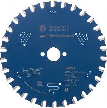 Пильный диск BOSCH Expert for Sandwich Panel 160x20x2 / 1.6x30 T 2608644365 фото
