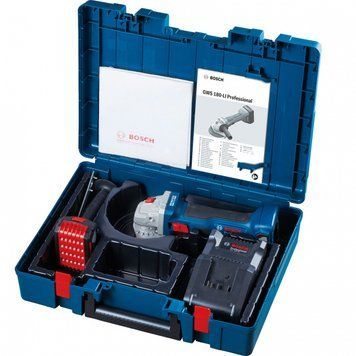 Акумуляторна кутова шліфувальна машина BOSCH GWS 180-LI 1x4.0 Ач + GAL 18V-40 06019H9025 фото