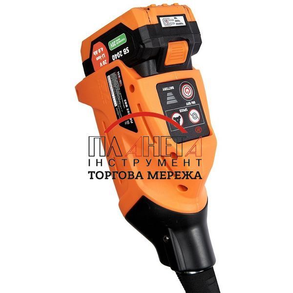 Коса акумуляторна SEQUOIA SBB2025BU-EV, 20 В, безщітковий двигун, ширина косіння 25 (ніж) 30 см (жилка), один АКБ 4 Аг і ЗП (SBB2025BU-EV) SBB2025BU-EV фото