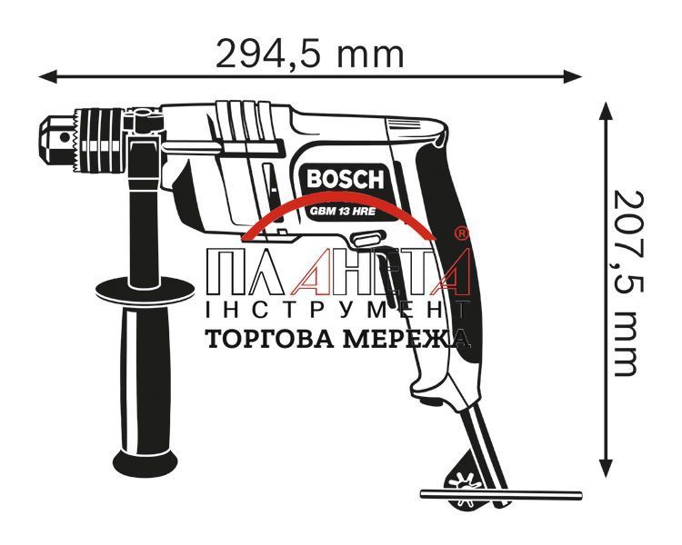 Безударная дрель BOSCH GBM 13 HRE 0601049603 0601049603 фото