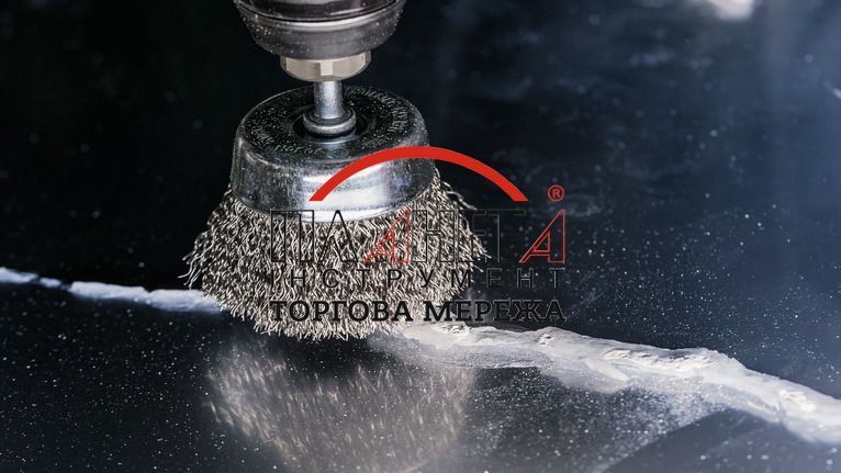 Зачисна чашкова щітка PRO Metal clean, 6мм, 70x02мм, вита сталь Bosch Professional (1609200271) 1609200271 фото