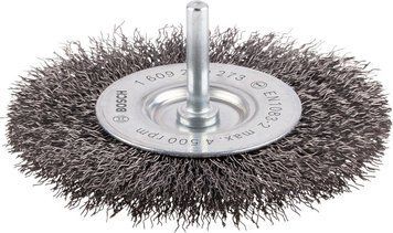 Дискова кільцева щітка PRO Metal clean, 6мм, 100x03мм, вита сталева, 10мм Bosch Professional (1609200273) 1609200273 фото