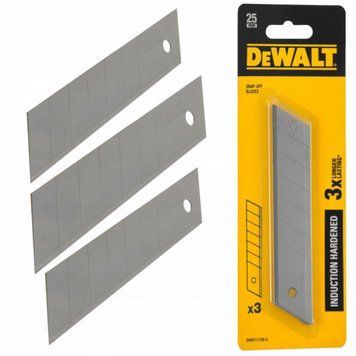 Лезо для ножів DeWALT шириною 25 мм з сегментами, що відламуються, 3 шт (DWHT11726-0) DWHT11726-0 фото