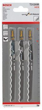 3 лобзикових пилок T 313 АW Special for Soft Material, HCS BOSCH 2608635187 фото