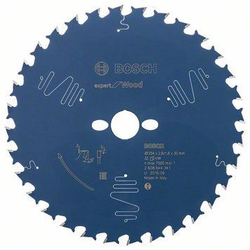 Пильный диск BOSCH Expert for Wood 254x30x2.6 / 1.8x32 T 2608644341 фото