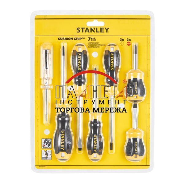 Набір з восьми викруток CushionGrip STANLEY STHT16167-0 STHT16167-0 фото