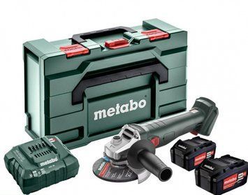 Акумуляторна кутова шліфувальна машина Metabo W 18 L 9-125, 2*4 Ач (602247510) 602247510 фото