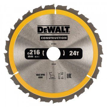 Диск пиляльний CONSTRUCTION DeWALT DT1952 DT1952 фото