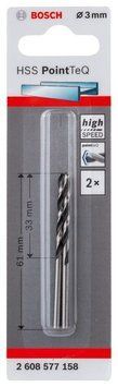2 HSS PointTeQ свердла 3 мм BOSCH 2608577158 фото