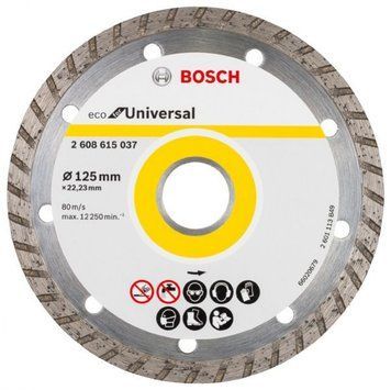 Алмазний диск ECO Univ.Turbo 125-22,23 BOSCH ECO Univ.Turbo 125-22,23 2608615037 фото