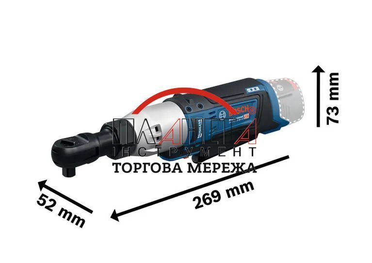 Акумуляторна викрутка з храповиком GRC 12V-60 3/8 SN Bosch Professional без акб та зп (06019N8301) 06019N8301 фото