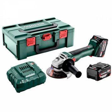 Акумуляторна кутова шліфувальна машина Metabo W 18 L BL 9-125 (602374510) 2x 4,0Ah, ASC 55, metaBOX 165 L 602374510 фото
