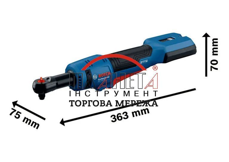 Акумуляторна викрутка з храповиком GRC 18V-60 Bosch Professional без акб та зп (06019N8000) 06019N8000 фото