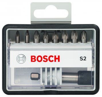 Набір біт для шуруповерта BOSCH Robust Line PZ, Extra Hard 9 шт. 2607002561 фото