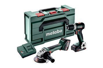 Набір акумуляторного інструменту MetaboCombo Set 2.6.5 18 V (685233000) дриль-шуруповерт BS 18 L BL та болгарка W 18 L BL 9-125, 1x 4,0Ah, 1x 2,0Ah, SC 30, metaBOX 165 L 685233000 фото