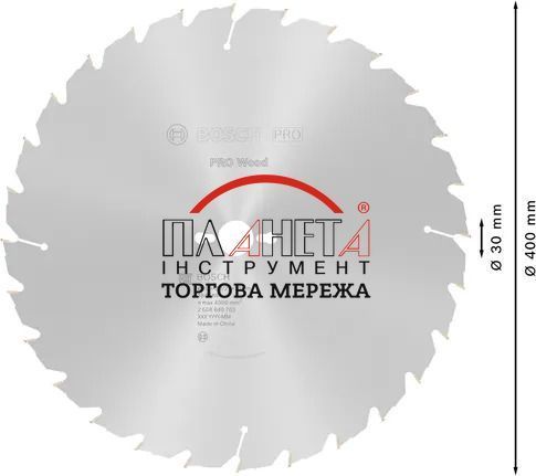 Циркулярне пиляльне полотно, диск Wood Bosch Professional для мережевих настільних пилок, 400x30x2,2-3,2 мм, 28Т (2608640703) 2608640703 фото
