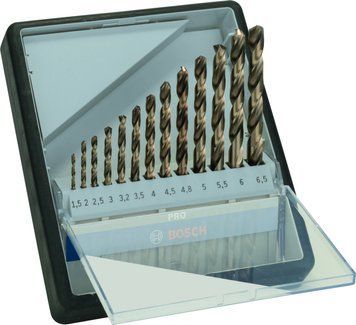 Набір спіральних свердел Bosch Professional Metal HSS-G, 13 штук діаметром 1.50, 2.00, 2.50, 3.00, 3.20, 3.50, 4.00, 4.50, 4.80, 5.00, 5.50, 6.00, 6.50 (2607019926) 2607019926 фото