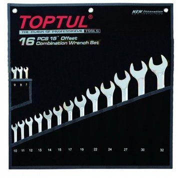 Набір ключів рожково-накидних TOPTUL 16 шт. 7-32 Hi-Performance GPAX1601 GPAX1601 фото