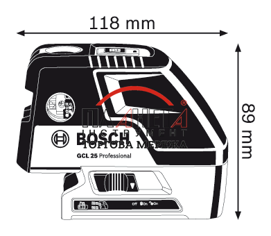 Комбі-лазер Bosch GCL 25 0601066B00 фото