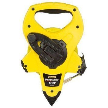 Рулетка вимірювальна PowerWinder Fiberglass довжиною 100 м, шириною 12,7 мм, стрічка зі скловолокном STANLEY 2-34-777 2-34-777 фото