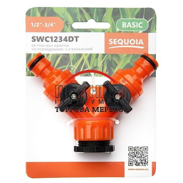 Распределитель 2-канальный SEQUOIA, диаметр 1/2-3/4 дюйма, пластик (SWC1234DT) SWC1234DT фото