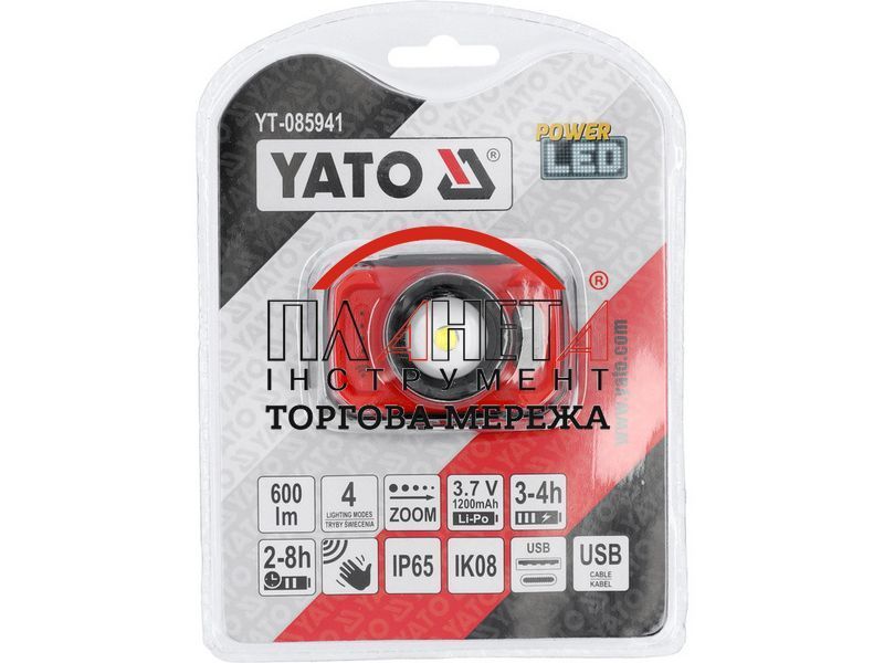 Ліхтар на чоло діодний YATO YT-085941 YT-085941 фото