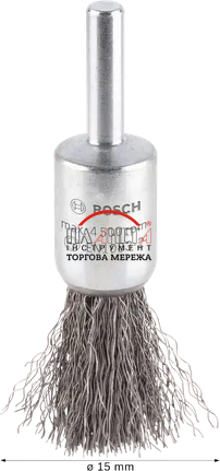 Торцева гроновидна щітка PRO Metal clean, 6мм, 15x02 мм, вита сталь Bosch Professional (2608622114) 2608622114 фото