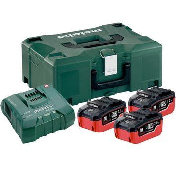 Комплект аккумуляторных батарей Metabo 3 х 7.0 Ач 18 В LiHD + ASC Ultra + MetaLoc 685110000 фото