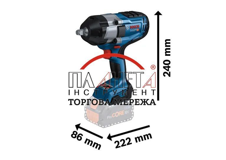 Акумуляторний ударний гайковерт GDS 18V-1000 Bosch Professional (06019J8304) 06019J8304 фото