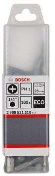 Набір біт PH1 25мм ECO BOSCH 100шт. 2608521218 фото