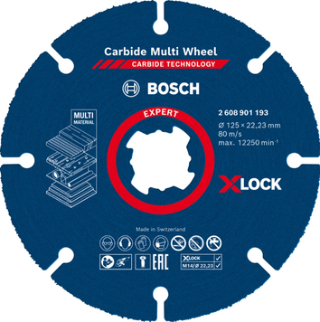 Відрізний круг Bosch X-LOCK Carbide 125x22.23 (2608901193) 2608901193 фото