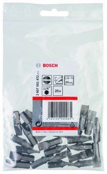 Насадка біта BOSCH Extra Hard S 1,6x8,0, 25 мм 25 шт. 2607001472 фото