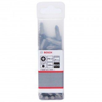 Набір біт PH2 25мм ECO BOSCH 100шт. 2608521219 фото