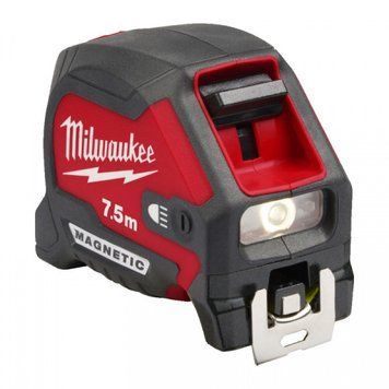 Рулетка метрична магнітна MILWAUKEE з LED підсвіткою, 7,5м, (30мм) (4932492469) 4932492469 фото